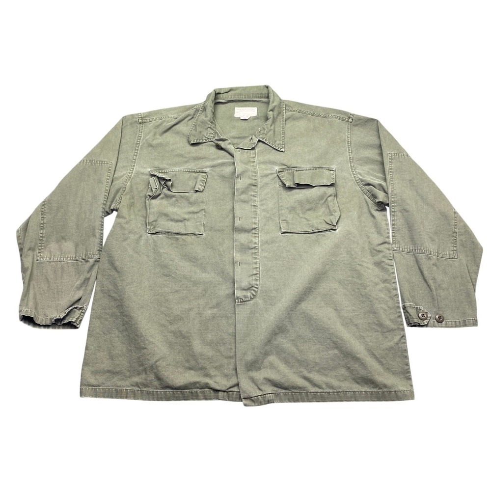 Polo Jeans Co Ralph Lauren Mens Large Olive Green Military Field Jacket Grunge